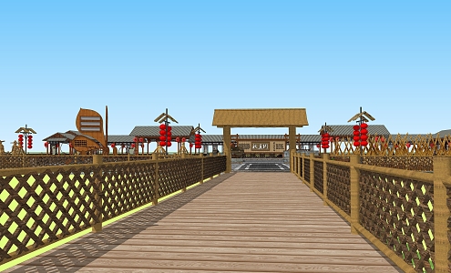 New Chinese-style Farm Sub-farm 3d model