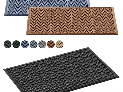 Square Rugs Featuring Chevron Pattern And Multiple Color Options For Home Decor 3d model