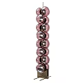 Modern Floor Lamp With Stacked Round Glass Balls In Pink Brown Gray Hues