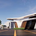 Modern Gate Head Entrance Gate Park Gate Science Park Gate Factory Gate Industrial Zone Gate Factory Gate 3d model