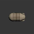 Vintage Steampunk Airship Detailed Mechanical Design for Cosmic Space Exploration Journey