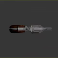 Classic Revolver Firearm With Metal Body Wooden Grip And Golden Accent