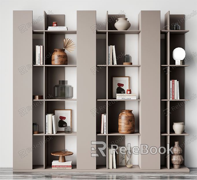 Modern Bookshelf Decorative Rack model