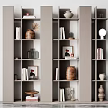 Modern Bookshelf Decorative Rack 3d model