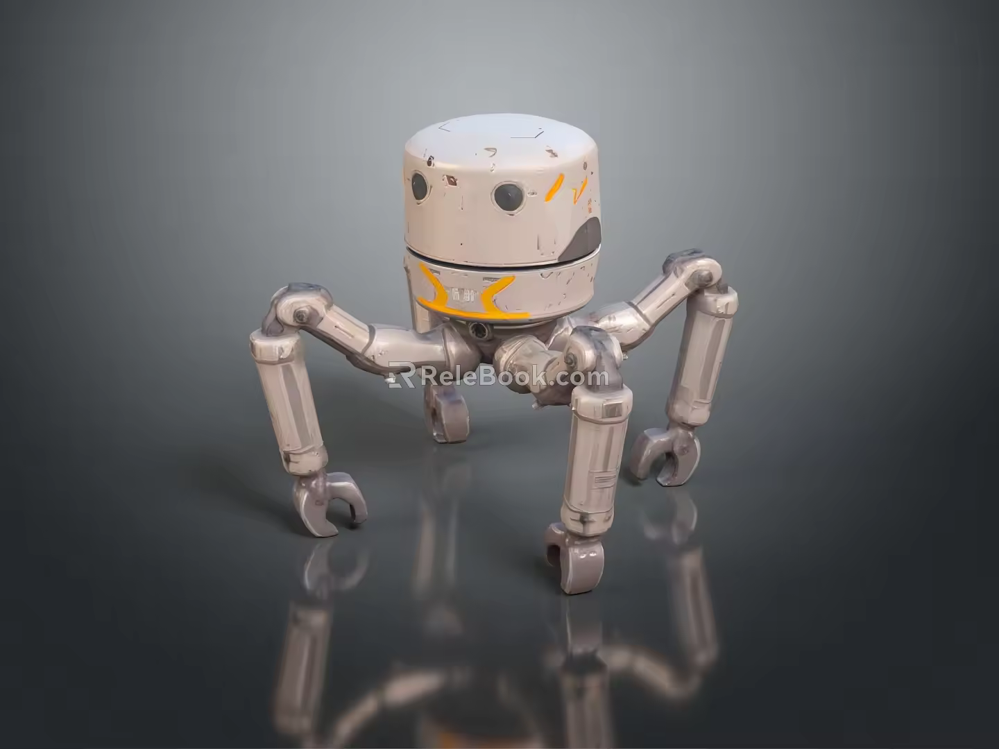 Robot Assistant Small Robot Butler Robot Butler Figure Game Figure 3d model