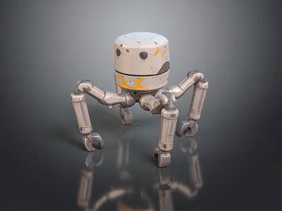 Robot Assistant Small Robot Butler Robot Butler Figure Game Figure 3d model