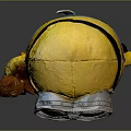 Yellow Minion Doll Holding Small Brown Teddy Bear with Big Eyes