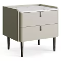Modern Wooden Bedside Table With Two Drawers Black Slim Legs And Color Options