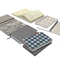 Notebook Notepad Stationery 3d model