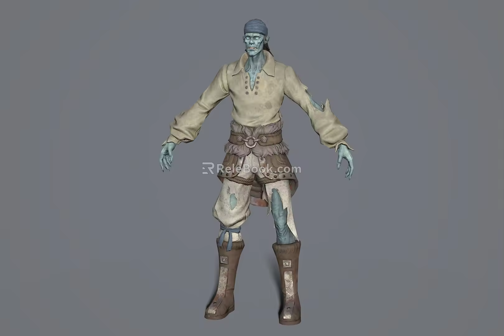 Modern zombie monster game character anime character 3d model