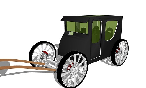 Modern carriage four-wheeler 3d model