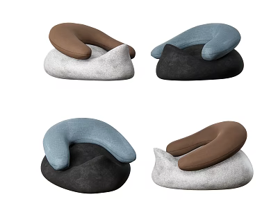 Comfortable Bean Bag Chairs In Multiple Colors With Ergonomic Design For Living Room 3d model