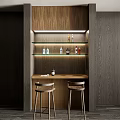 Modern Bar Chair Combination Bar Chair Combination Bar Stool Combination Bar Stool Combination 3d model