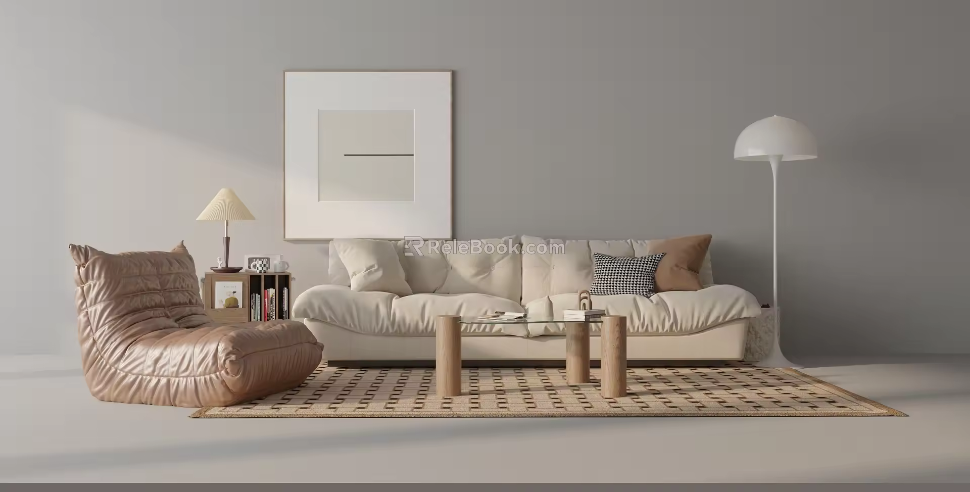 Modern Sofa Coffee Table Combination Sofa Combination 3d model
