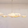 Modern Cloud Shaped Pendant Lights With Soft White Design Hanging In Minimalist Interior