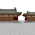 Modern Chinese Temple Architecture Ancient Architecture Temple Architecture Ancient Architecture 3d model