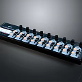 Professional Electronic Audio Controller With Knobs Buttons And LED Lights