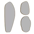 Modern Decorative Wall Mirrors With Different Shapes And Sleek Metal Frames 3d model