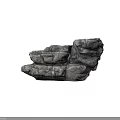 Natural Rock Formations With Rugged Texture And Stacked Structure In Outdoor Scene 3d model