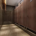 Modern Public Restroom Interior Design With Marble Walls Living Plant Walls And Washbasins