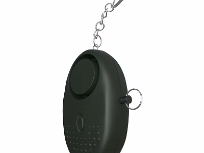 Black Commercial Portable Device With Chain Button And Hanging Loop Design 3d model