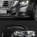Black Mercedes-Benz Luxury Sedan Featuring Stylish Front Design Chrome Grille And Headlights