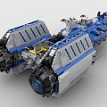 Lego LEGO Toys Building Blocks Spacecraft Space Warship Sci-Fi Tech Cosmic Warplanes 3d model