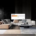 Modern Sofa Coffee Table Combination Italian Sofa Coffee Table Combination 3d model