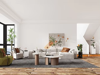 modern living room 3d model