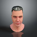 3D Male Character Human Head Model with Detailed Realistic Facial Features and Anatomical Accuracy
