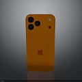 Orange Apple Smartphone With Triple Camera Setup And Glossy Finish