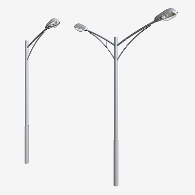 Outdoor Street Lights With Modern Aluminum Pole And LED Illumination Design 3d model