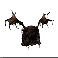 Large Eyed Monstrous Creature With Leathery Wings Sharp Fangs And Dripping Mucus