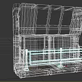 Cartoon Scene With Futuristic Metal Structure Double Doors Platform Railings And Industrial Elements