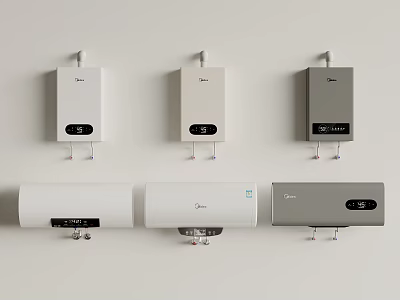 Midea Water Heaters In Various Styles And Designs 3d model