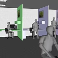 Public Office Space With Collaborative Workstations Tables Chairs And Bright Windows