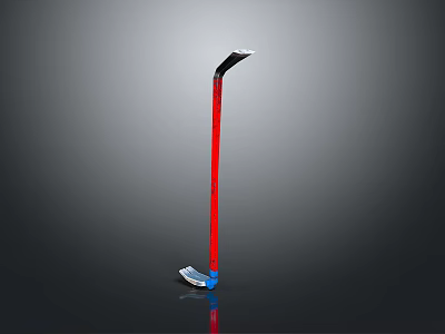 Red Shaft Golf Club With Silver Head Blue Base Professional Sports Equipment 3d model