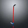 Red Shaft Golf Club With Silver Head Blue Base Professional Sports Equipment