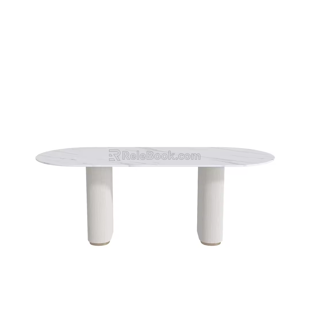 Minismal wind dining table 3d model