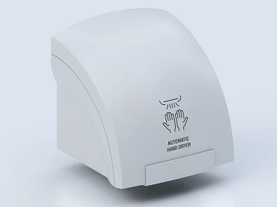 Practical White Automatic Hand Dryer Essential Bathroom Accessory For Modern Restrooms 3d model