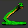 snake cobra venomous snake python reptile cold-blooded animal reptile 3d model
