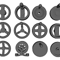 Black Metal Furniture Handles With Various Designs And Shapes For Cabinets And Drawers