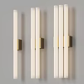 Modern Wall Lights With Brass Accents And White Tube Design For Interior Decor