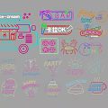 Colorful Neon Decorative Lights for Party Birthday Bar KTV with Ice Cream Truck