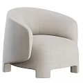 Modern Minimalist Light Green Accent Chair With Curved Armrests And Velvet Fabric
