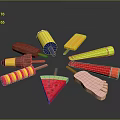 Colorful Popsicles With Various Shapes And Vibrant Colors For Summer Treats