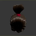 Game And Movie Character Short Hair Design With Brown Gradient Bangs And White Head Model