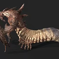 3D Rendered Fantasy Monster With Spiked Limbs And Carapace Body Design