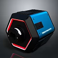 Thermodynamic Electronic Appliance With Blue Black Body Red Accent And Modern Design
