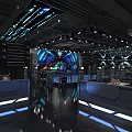 Luxurious Bar Interior With Liquor Display Bar Counter Bar Stools And Modern Lighting